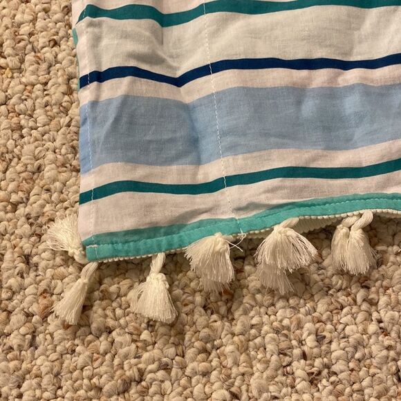 Kona Sol Beach / Swim Cover Up Size Small Blue Green Stripe - Picture 3 of 3